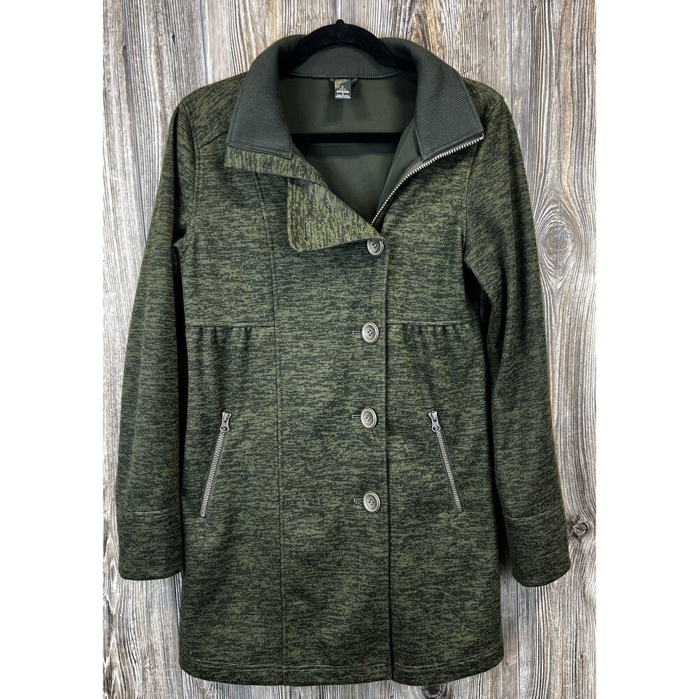 Prana Martina Jacket Coat Women's S‎ Water-Resistant Soft Shell Olive Green